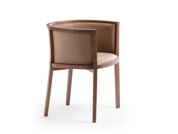 KHA 02 - Upholstered wooden chair with armrests by Very Wood - view 2